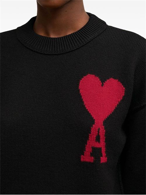 Wool sweater with logo AMI PARIS | BFUKS006018009